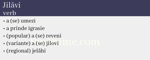 Jilăvi, verb - dicționar de sinonime