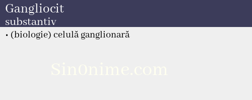 Gangliocit, substantiv - dicționar de sinonime